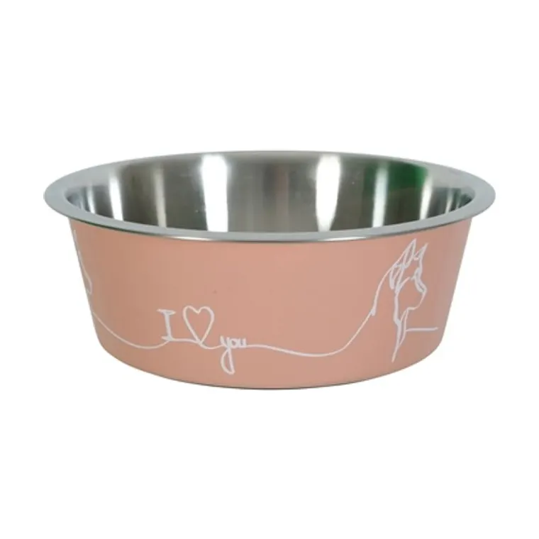 Zolux Love voerbak hond, roze, 17,8 cm 1,2 l