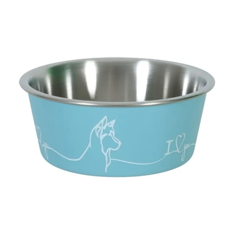 Zolux Love voerbak hond, blauw, 20,6 cm 1.7 l