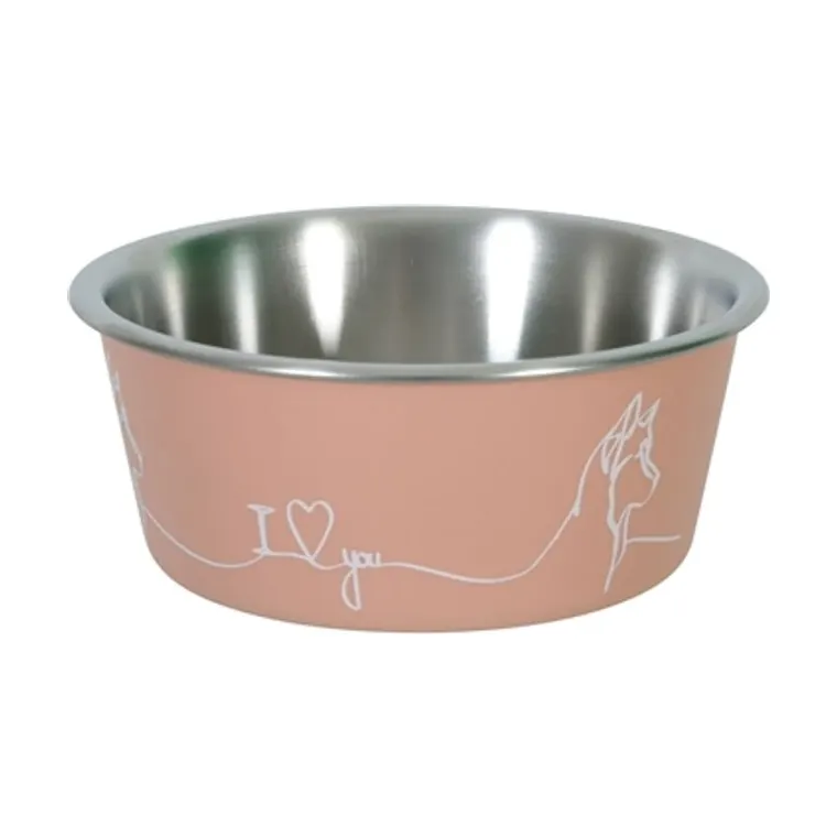 Zolux Love voerbak hond, roze, 20,6 cm 1.7 l