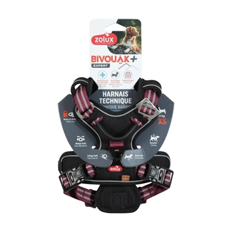 Zolux BVK hondentuig, rood, XS 25,5-38 x 33-43 cm
