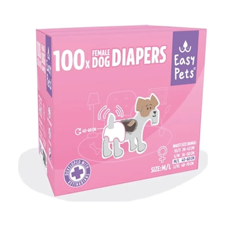 EasyPets hondenluiers teef, M/L 100-pack