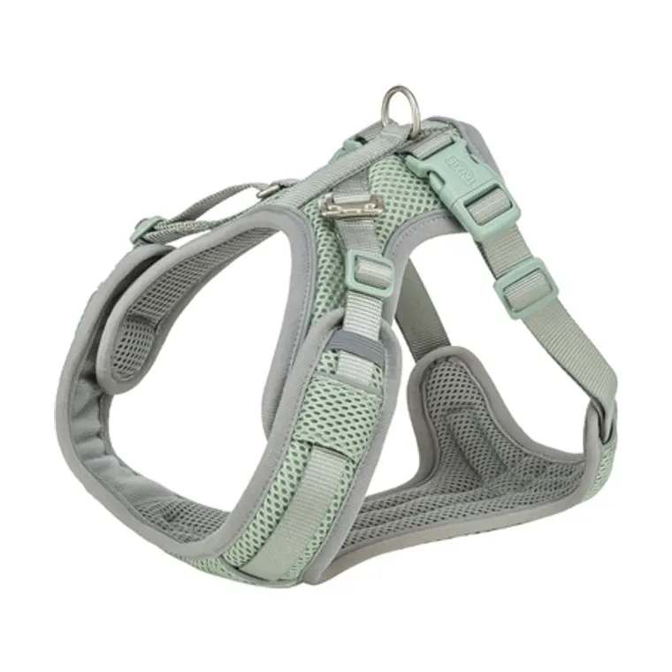 Trixie hondentuig Premium Flexmesh brede borst, saliegroen, S-M 48-69 x 2 cm