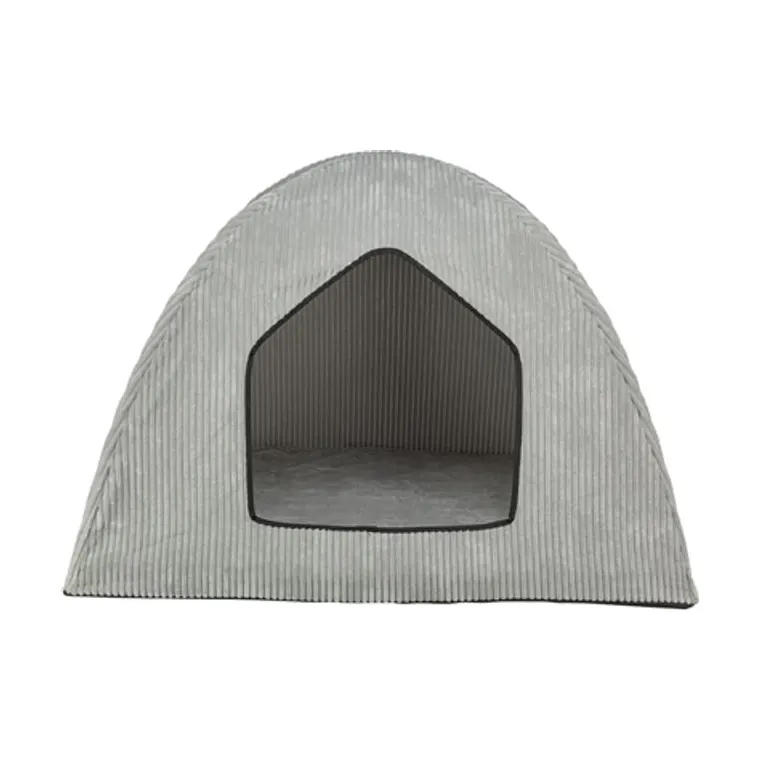 Trixie hondenmand tent Jonna Vital ribstof, lichtgrijs, 100 x 70 x 70 cm