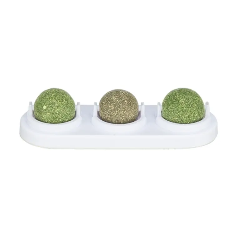 Trixie speelballen Matatabi en kattenkruid met houder, 5 cm