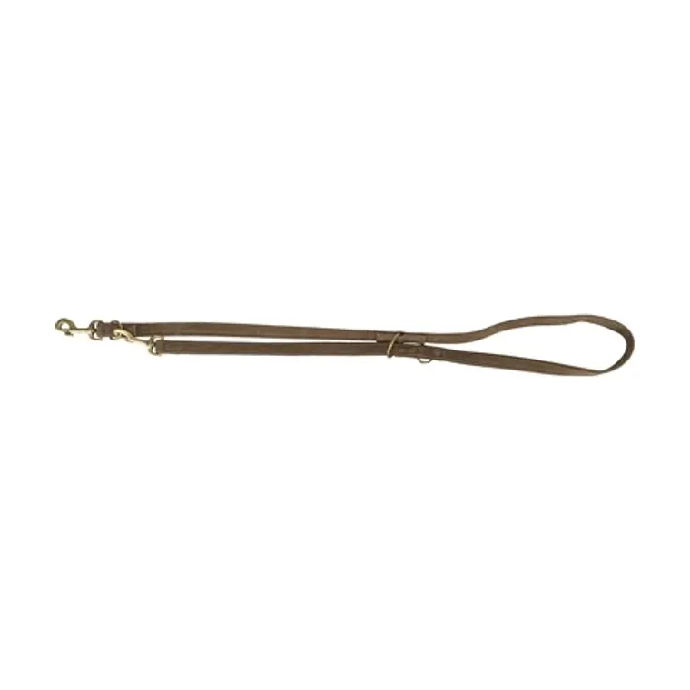 Trixie hondenriem Pure verstelbaar leer, bruin, S-M 200 x 1,5 cm