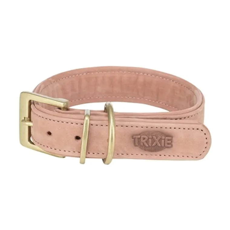 Trixie hondenhalsband Pure leer, roze, M-L 39-46 x 3,5 cm