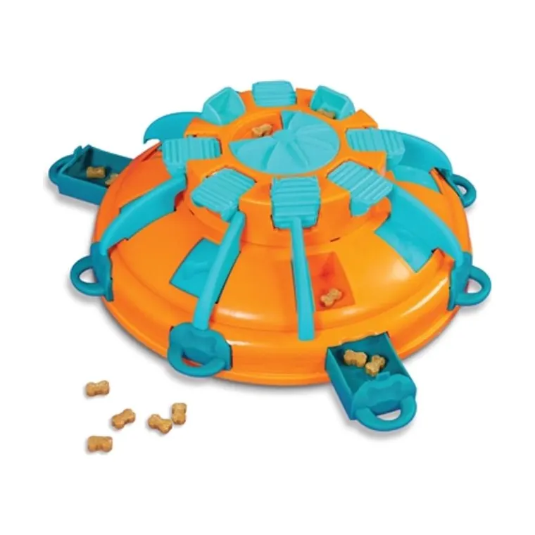 Nina Ottosson Tower of snacks, oranje/blauw, 36 x 36 x 11 cm