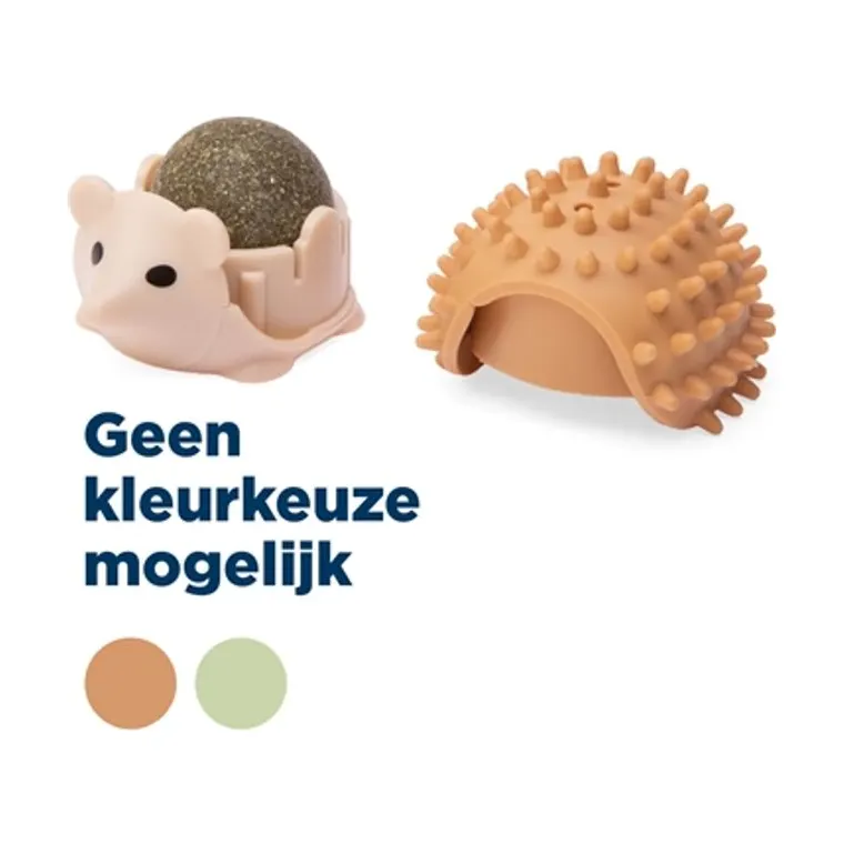 Imac Hedgehog with Catnip Ball, 6.5 × 5.5 × 4 cm