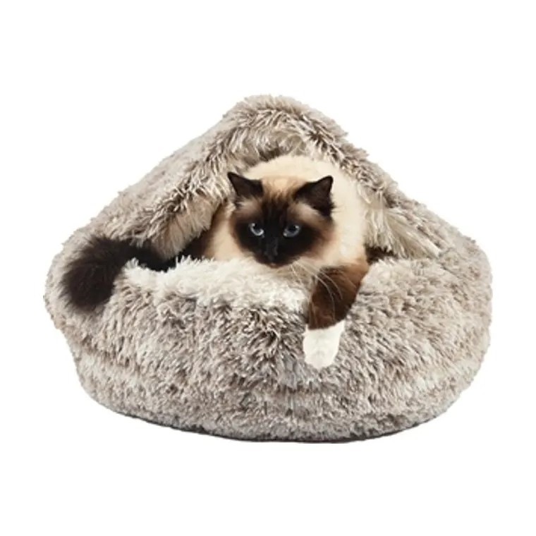 Croci Cat Bed Igloo beige/white, 50 × 35 cm