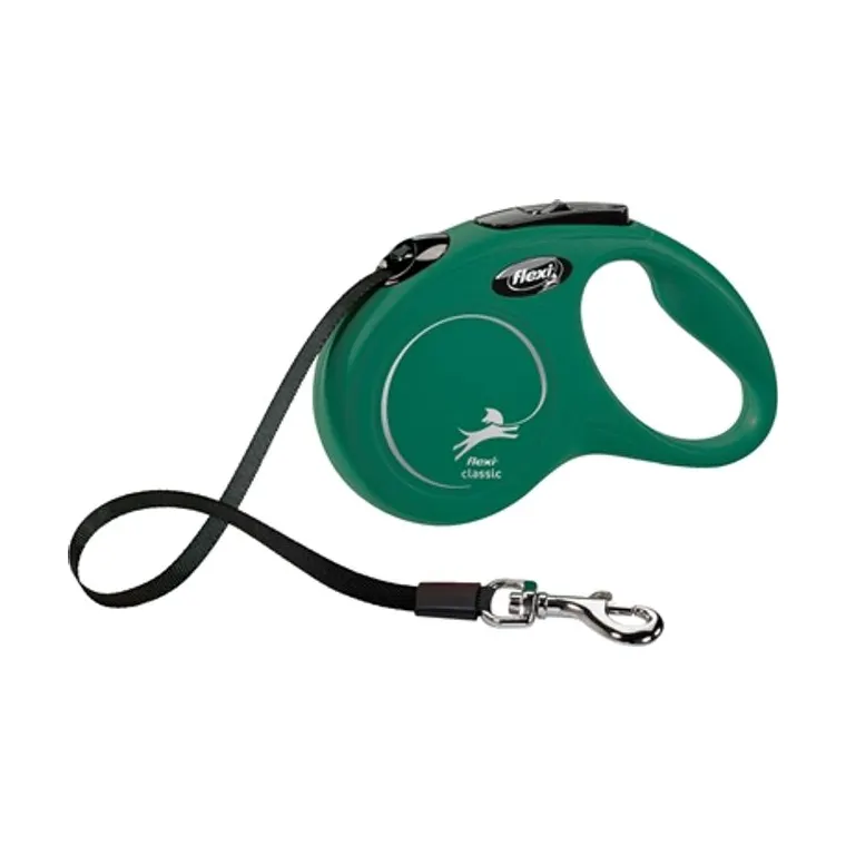 Flexi rolriem Classic Tape, olijfgroen, S 5 m tot 15 kg