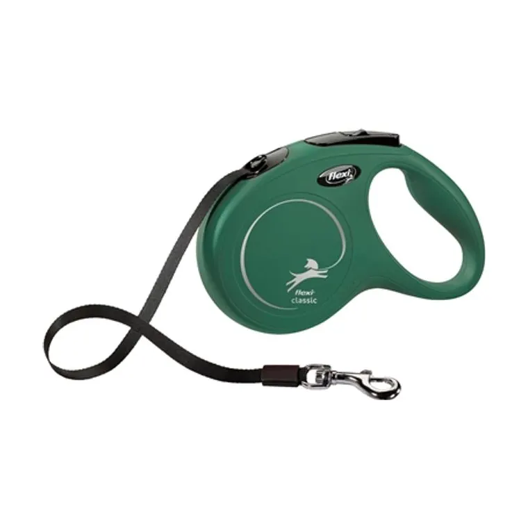 Flexi rolriem Classic Tape, olijfgroen, M 5 m tot 25 kg