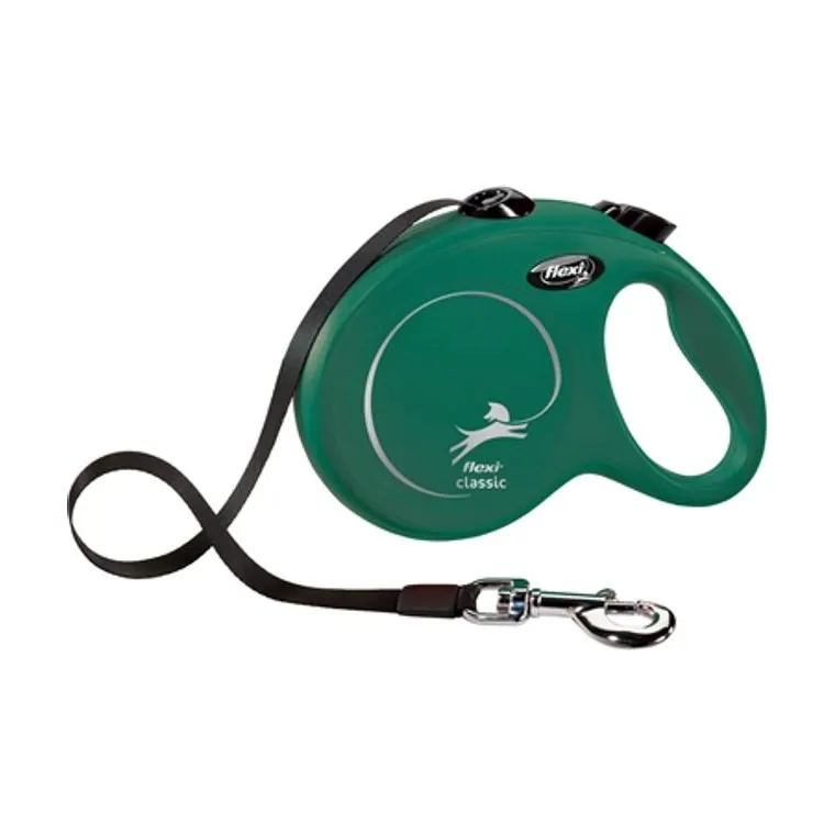 Flexi rolriem Classic Tape, olijfgroen, L 5 m tot 50 kg