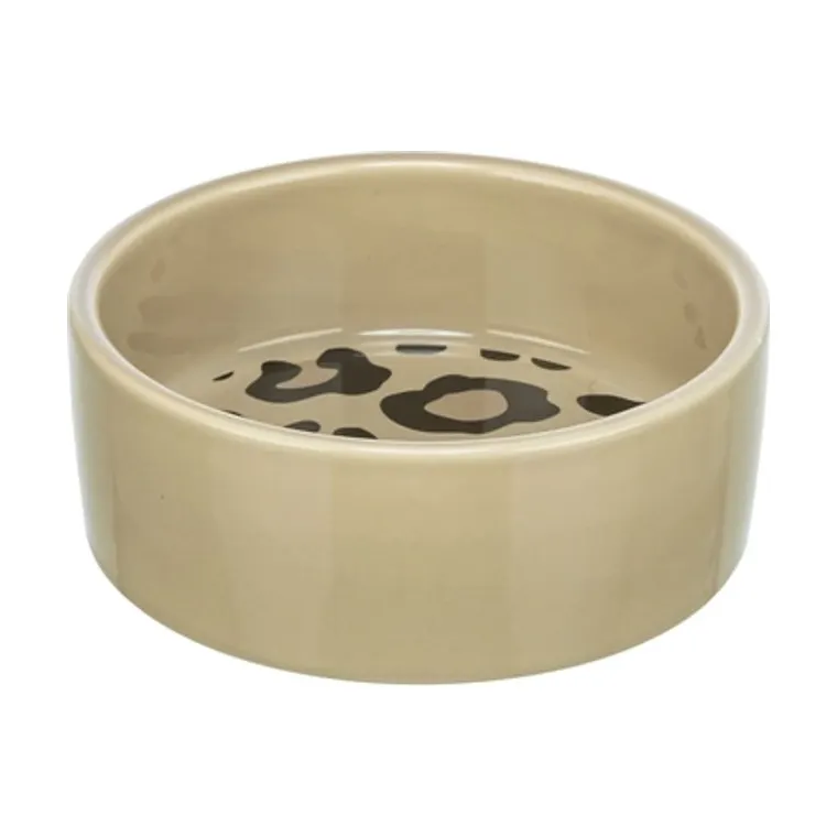 Trixie Food Bowl Leopard Print Ceramic assorted, 300ML 12 cm