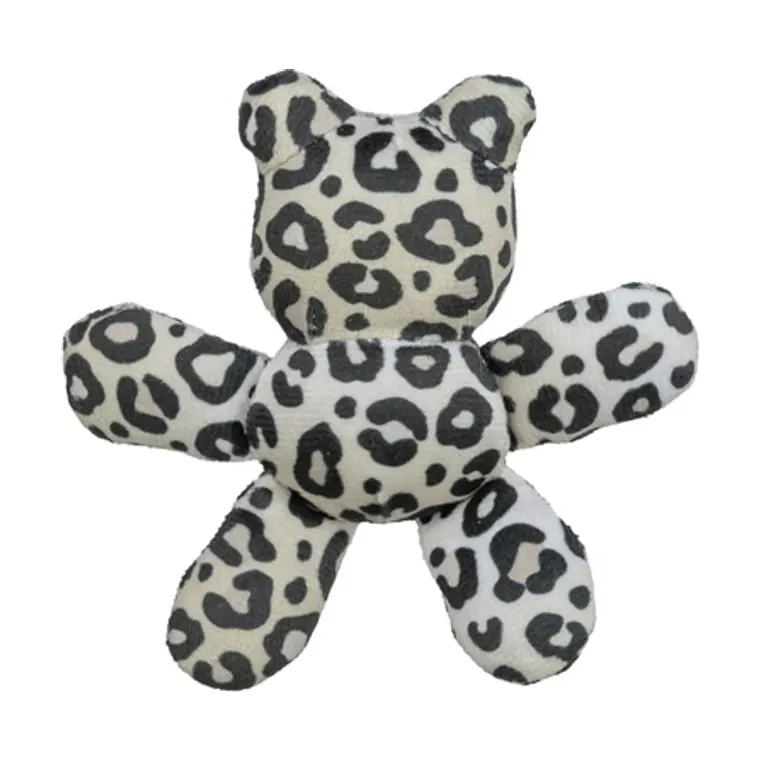 Trixie beer pluche panterprint met kattenkruid, assorti, 12 cm