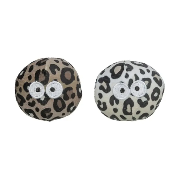 Trixie bal met ogen panterprint met kattenkruid, assorti, 5,5 cm 2-pack