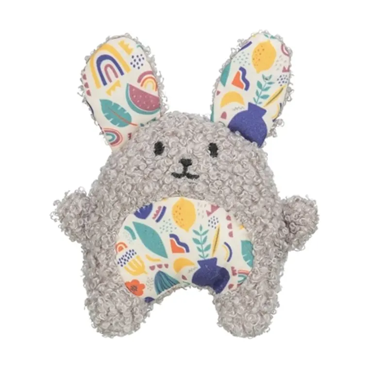 Trixie konijn pluche met kattenkruid, grijs, 11 cm
