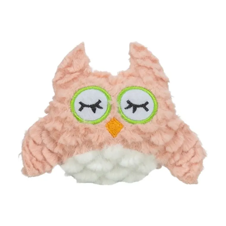 Trixie uil pluche met kattenkruid, assorti, 11 cm
