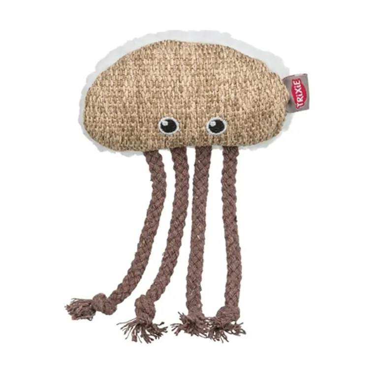 Trixie kwal stof/pluche met kattenkruid, beige/wit, 14 cm