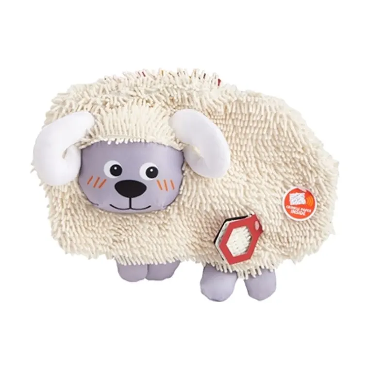 Fofos Crinkle Tough schaap zonder vulling, 33 x 25 x 7 cm