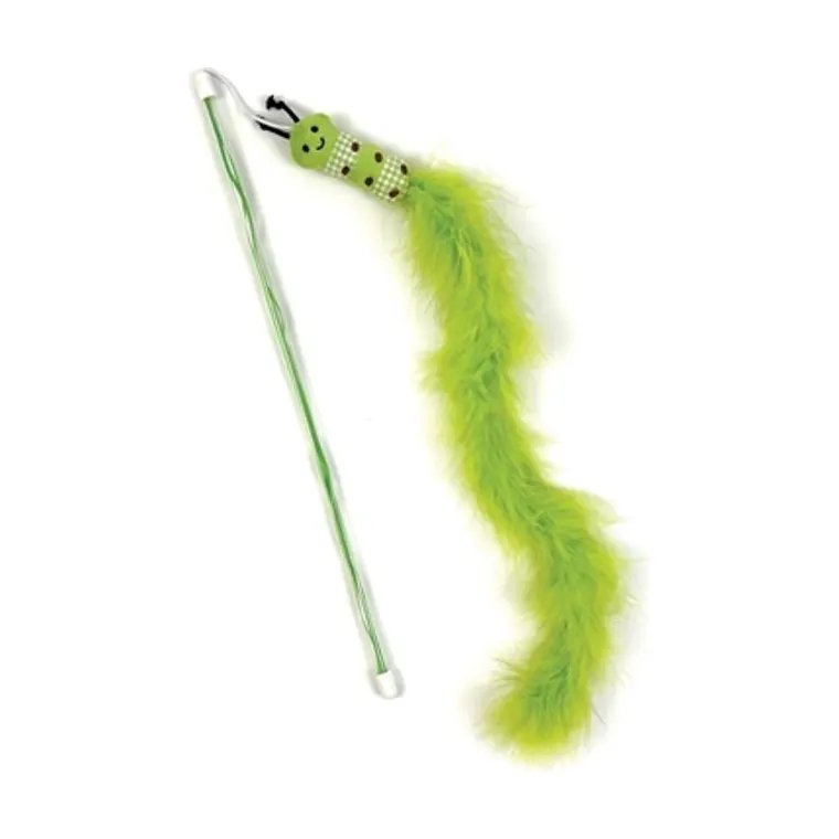 Happy Pet Tabby Patch kattenhengel rups, groen, 40 x 7,5 cm