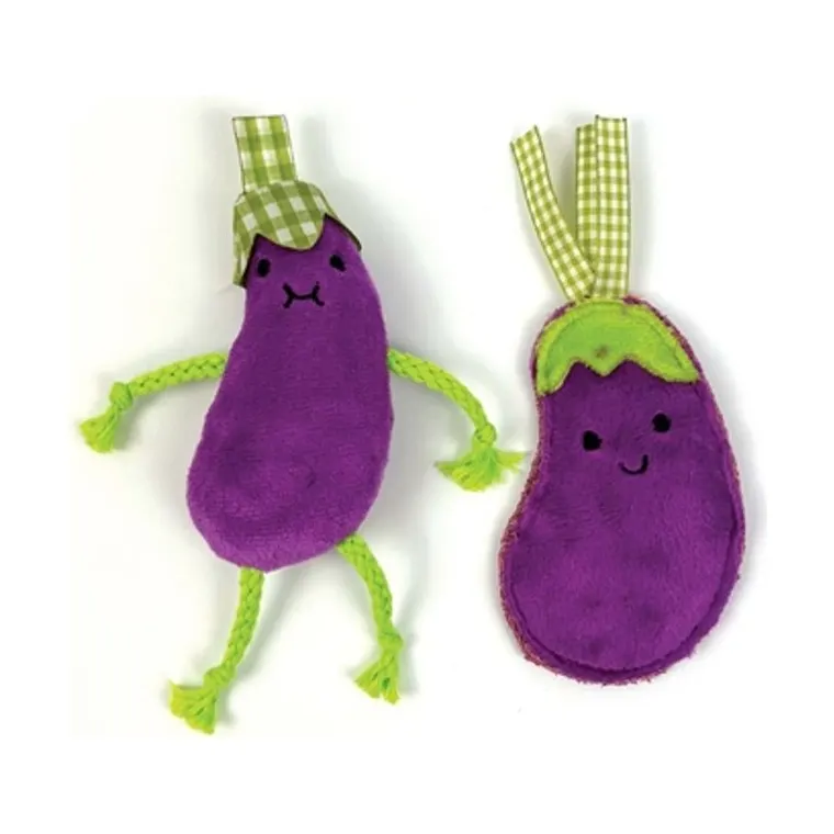Happy Pet Tabby Patch aubergines met kattenkruid, 12 cm en 15 cm