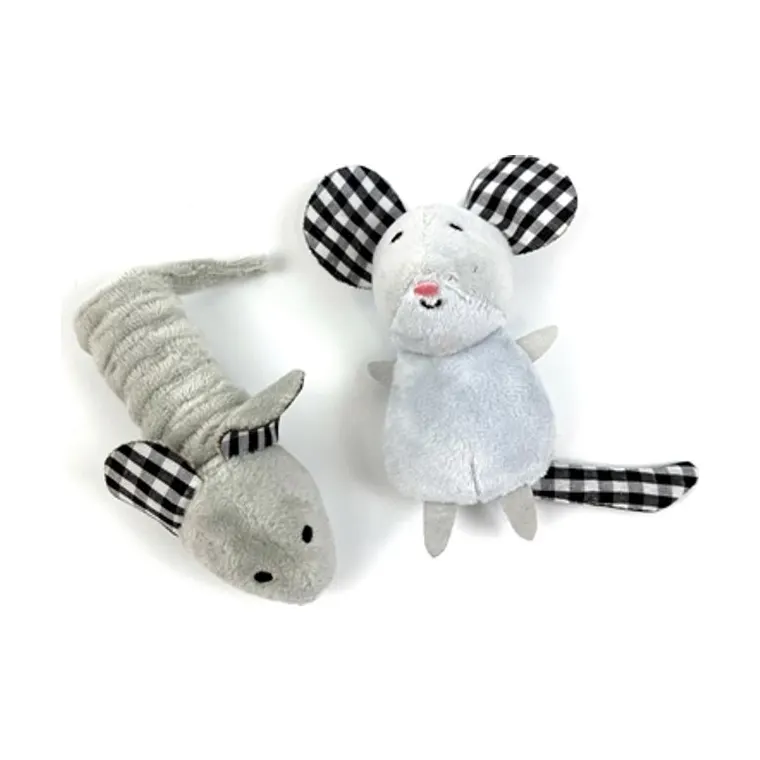 Happy Pet Tabby Patch muizen, 11 cm en 9 cm