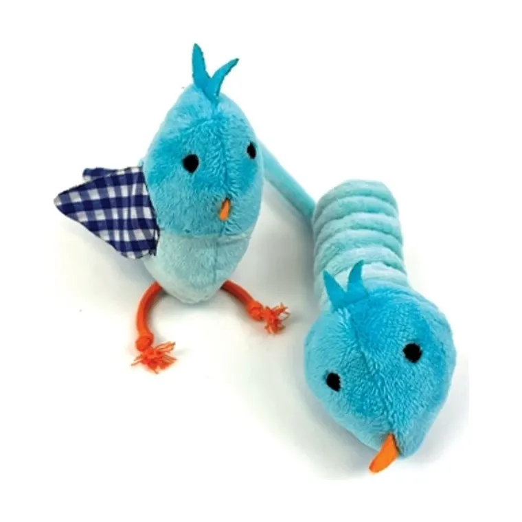 Happy Pet Tabby Patch vogel, blauw, 11 cm en 9 cm