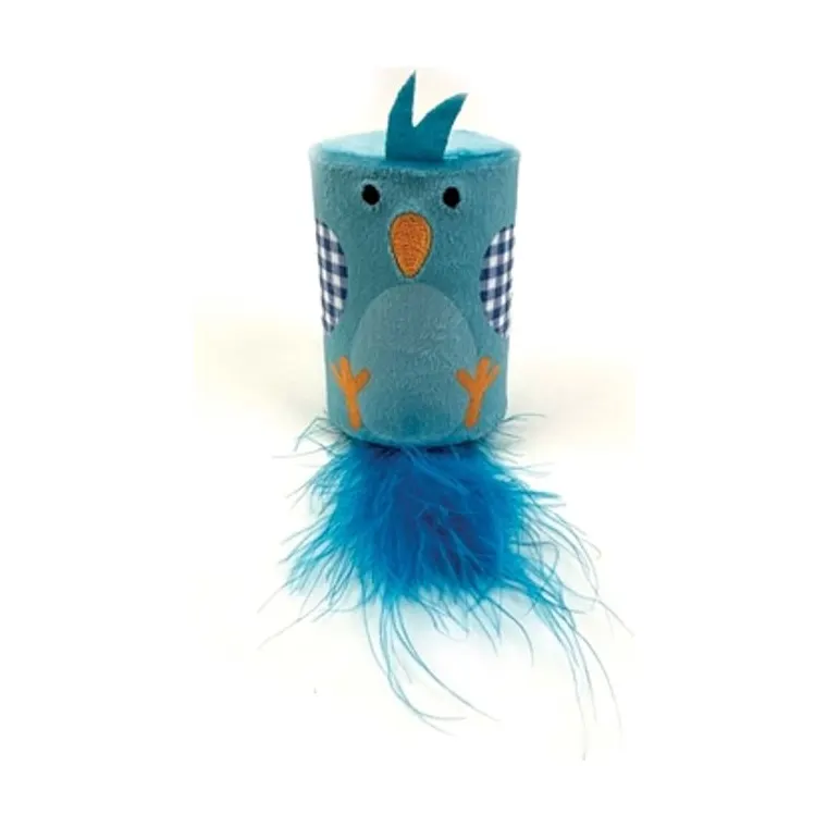 Happy Pet Tabby Patch vogel ratel en Roller, blauw, 18 x 7 x 7 cm