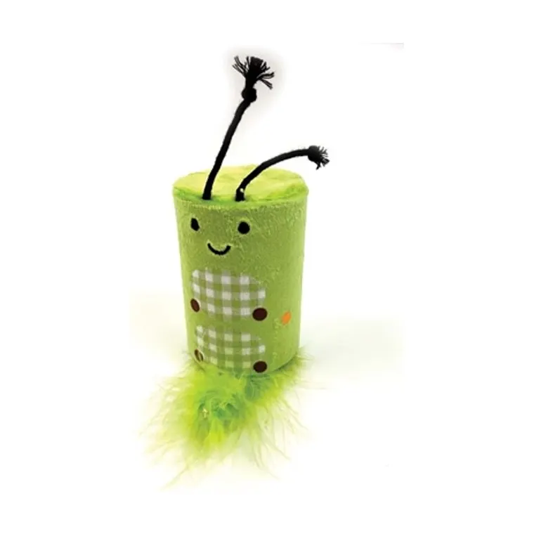 Happy Pet Tabby Patch rups ratel en Roller, groen, 18 x 7 x 7 cm