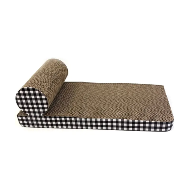 Happy Pet Tabby Patch krabmat Chaise Lounge karton, 46 x 22 x 14 cm