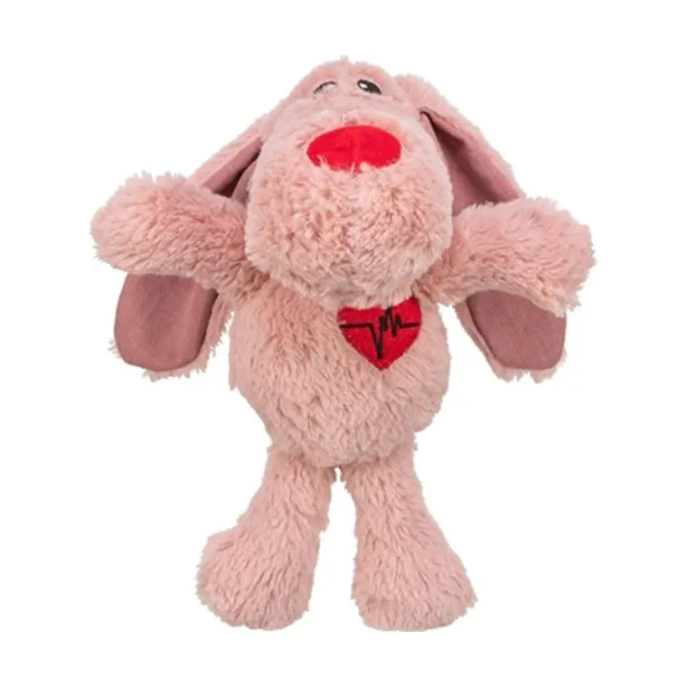 Trixie hond hart pluche, roze, 28 cm