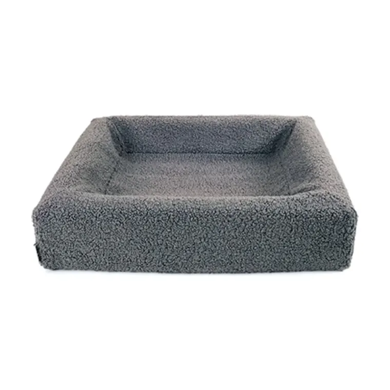 Bia Bed Premium hoes Teddy, grijs, 85 x 70 x 15 cm