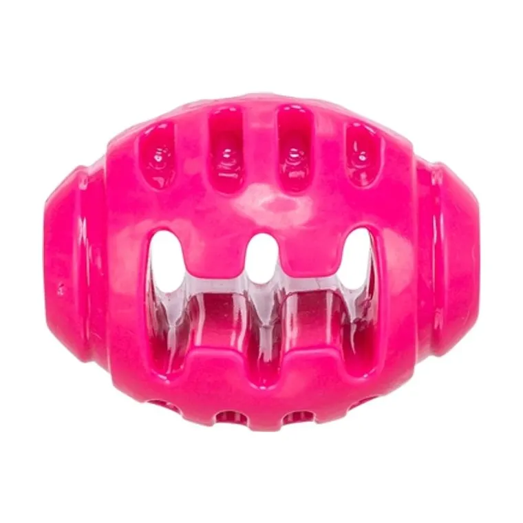 Trixie rugbybal Soft & Strong TPR, roze, 8,5 x 6 x 6 cm