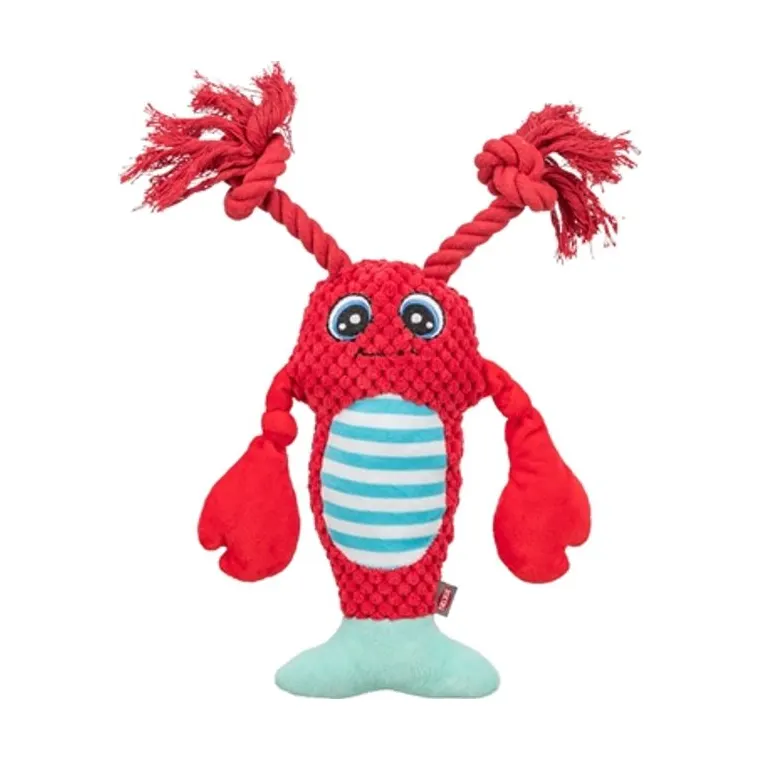 Trixie kreeft met flostouw, rood, 34 x 17 x 10,5 cm