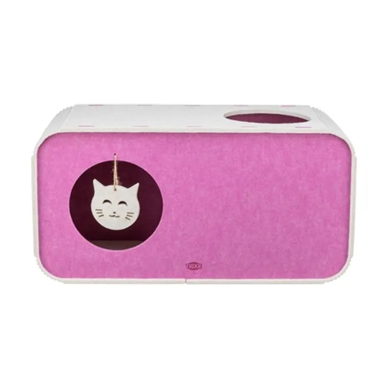 Trixie speelbox Merle vierkant vilt, zand/roze, 58 x 27 x 29 cm
