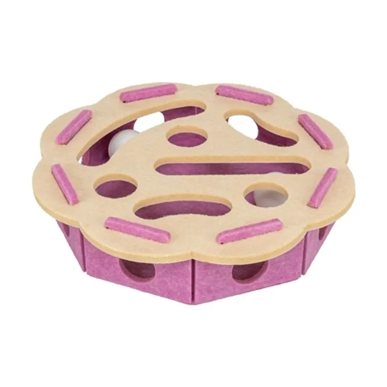 Trixie Hole'n'roll bloem vilt, roze/beige, 30 x 30 x 7,5 cm