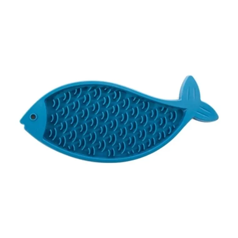 Martin Lick mat Fish blue, 28.5 × 14 × 1 cm
