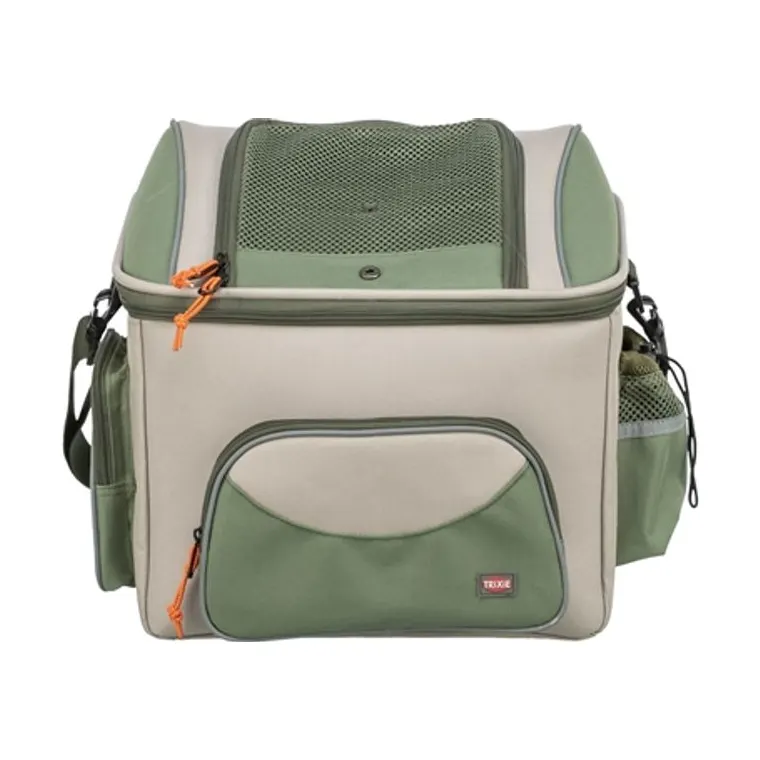 Trixie fietsmand voor stuur polyester, olijfgroen/beige, 48 x 34 x 40 cm