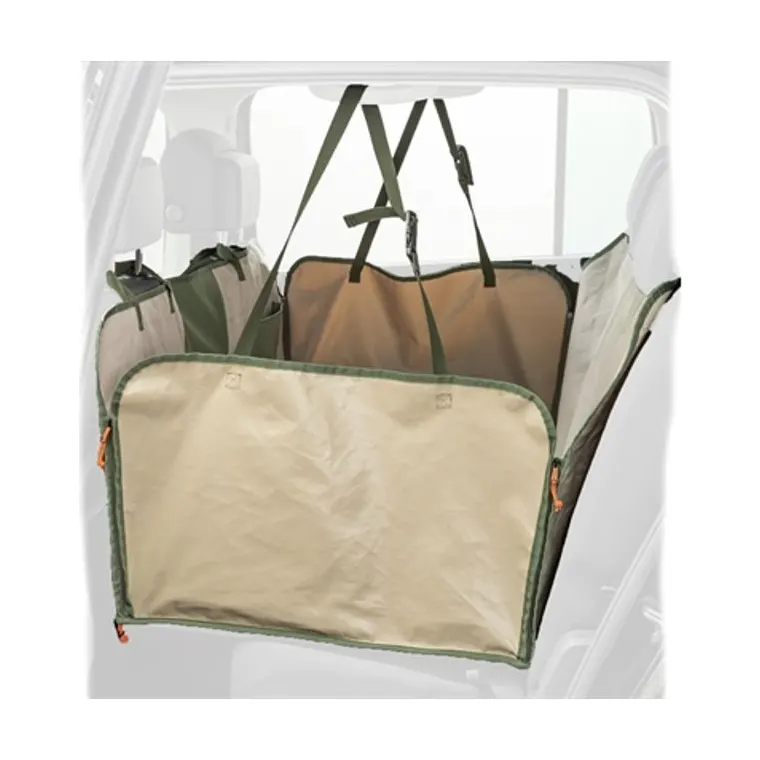 Trixie autobeschermdeken met omkeerbare hoes, olijfgroen/beige, 161 x 210 cm