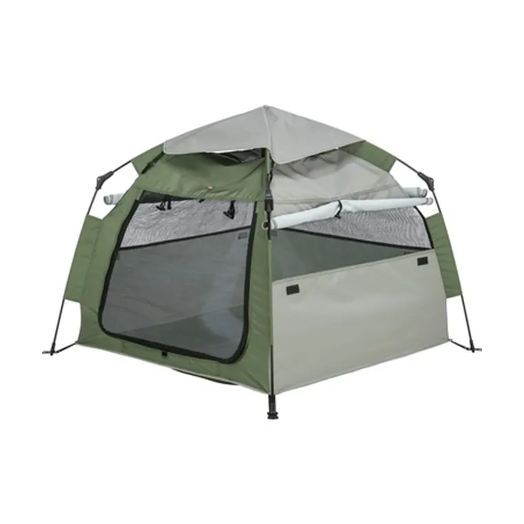 Trixie hondentent Pop-up, olijfgroen/beige, 100 x 100 x 80 cm