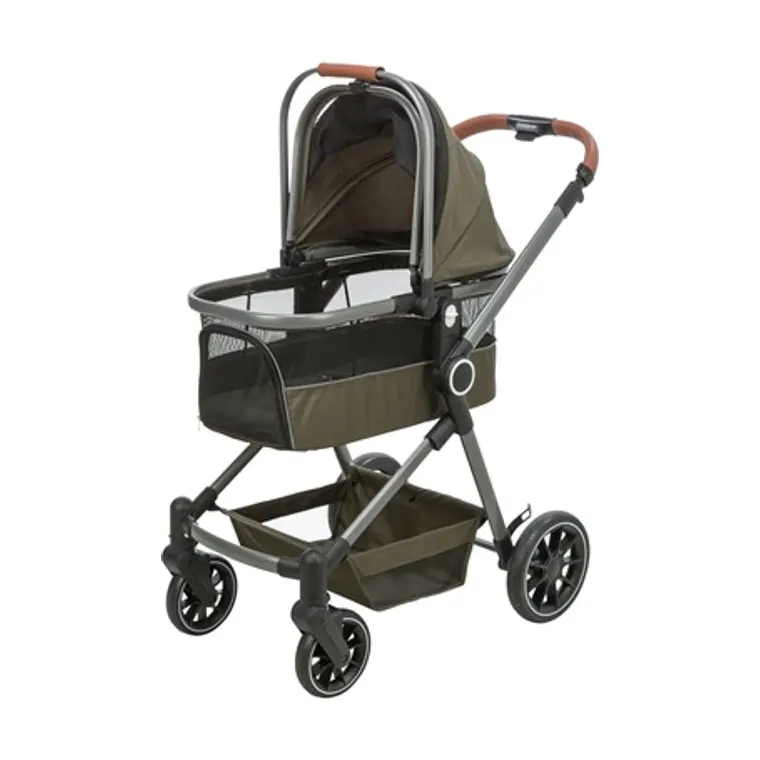 Trixie hondenbuggy maximaal 22 kg, olijfgroen, 56 x 100 x 101 cm
