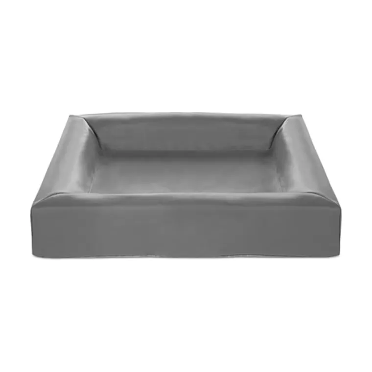 Bia Bed kunstleer hoes hondenmand, grijs, BIA-4 85 x 70 x 15 cm