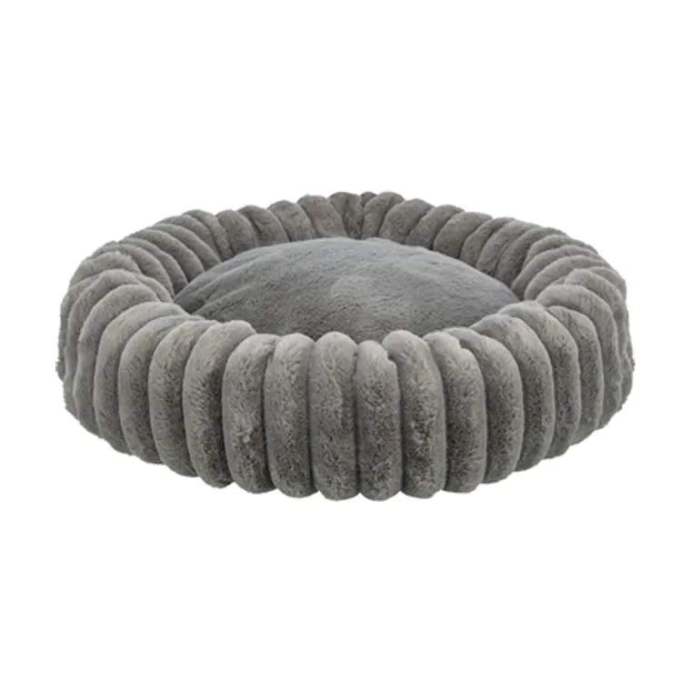 Trixie hondenmand Lonni rond brede ribstof, antraciet, 50 x 50 x 12 cm