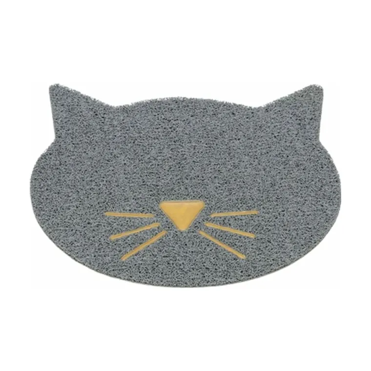 Trixie Litter Tray Mat Cat Head Light grey, 42 × 40 cm