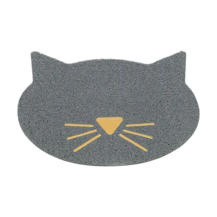 Trixie Litter Tray Mat Cat Head Light grey, 60 × 50 cm