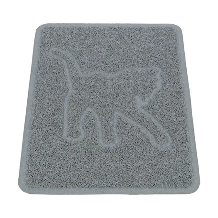 Trixie Litter Tray Mat Cat Silhouette Light grey, 48 × 35 cm