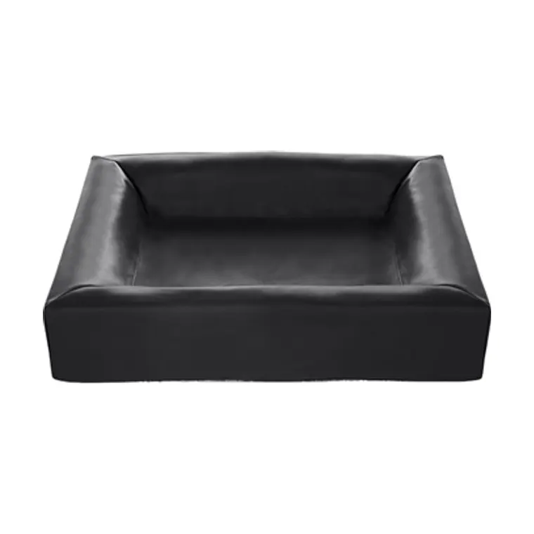 Bia Bed kunstleer hoes hondenmand, zwart, BIA-6 100 x 80 x 15 cm