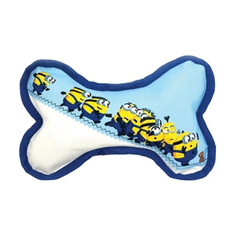 Minions canvas bot met piep, blauw/wit, 21 x 14,2 x 5 cm
