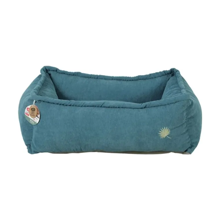 Zolux hondenmand Toscane hoekig gerecycled vulling, blauw, 75 x 55 x 25 cm