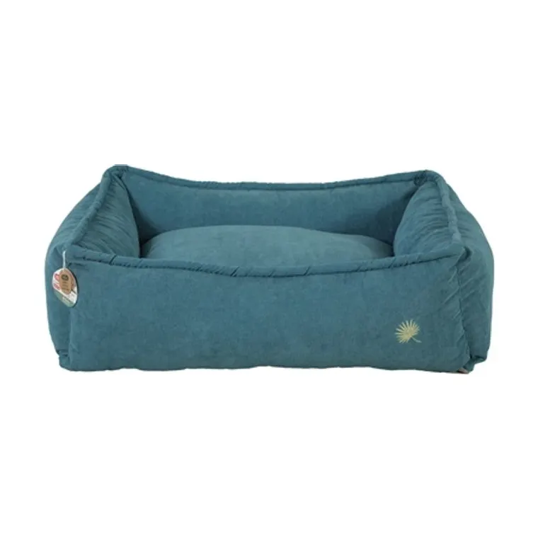 Zolux hondenmand Toscane hoekig gerecycled vulling, blauw, 95 x 76 x 29 cm
